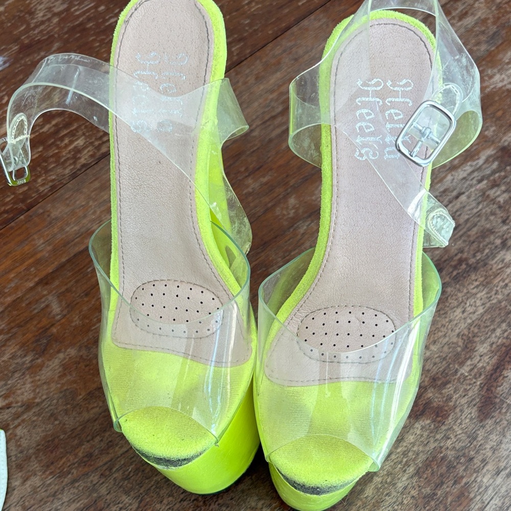 Hella Heels Glitterati Neon Sparkle 8in! - Picture 9 of 10